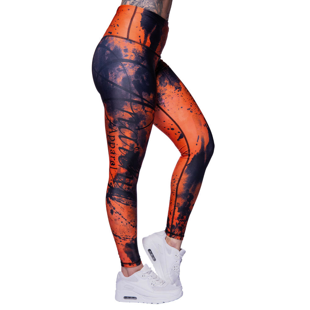 Anarchy Apparel - Apricot Ash Leggings oranssi/musta