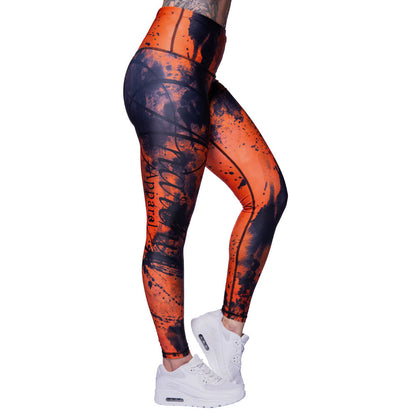 Anarchy Apparel - Apricot Ash Leggings oranssi/musta