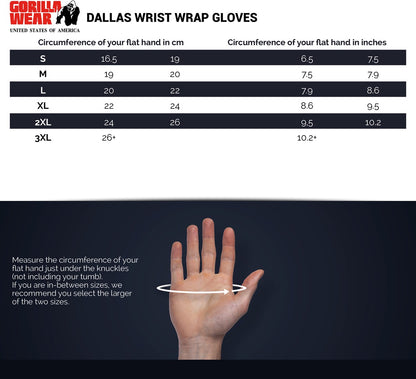 GORILLA WEAR Dallas Wrist Wrap Gloves Punainen
